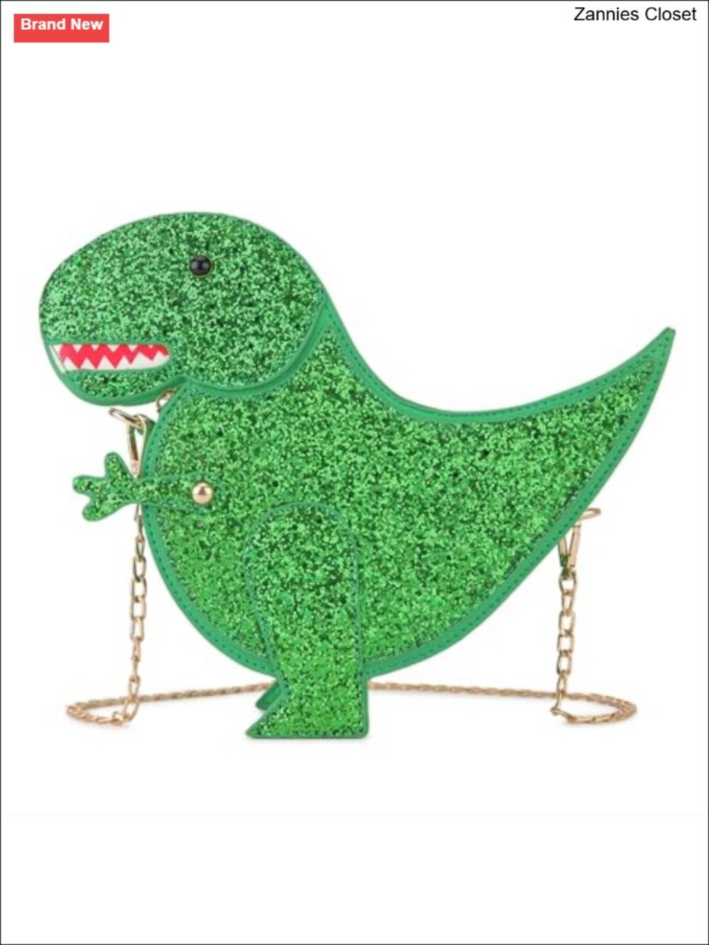 Fun Dinosaur Shape Purse PU Leather Chain Crossbody Handbag